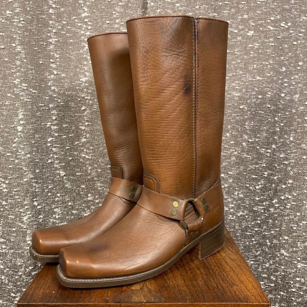 Vintage Frye 2225 Harness Boots Men's 10.5D Made in USA Western Biker